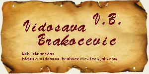 Vidosava Brakočević vizit kartica